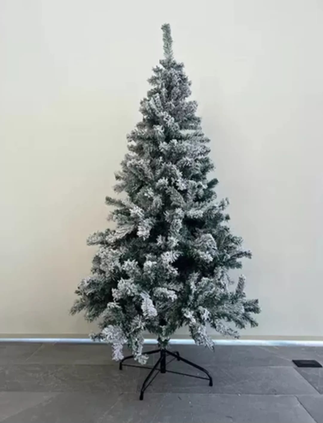 Arbol Navidad Efecto Nevado base metal